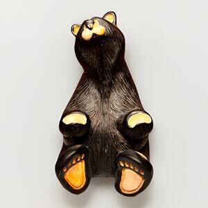 Bearfoots Black Bear Figurine Jeff Fleming Big Sky Carvers Sitting Bear